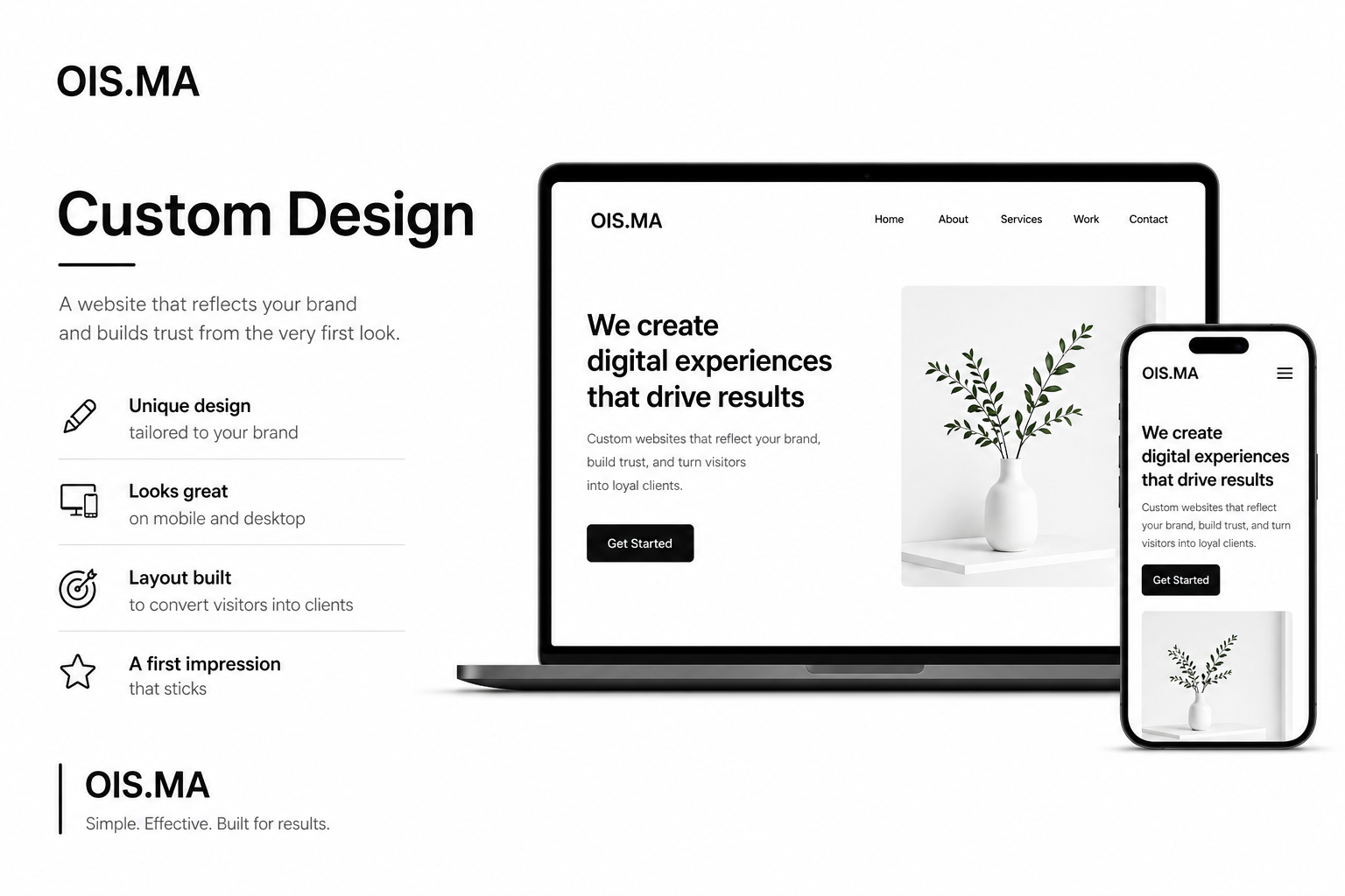 Web design professionnel Maroc - Création site web moderne et responsive par agence web OIS Morocco
